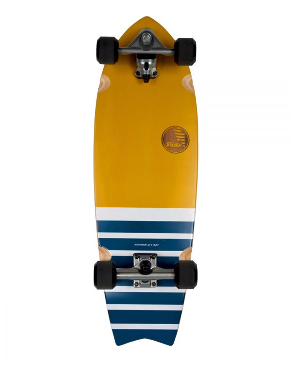 Slide surfskate skateboard marajo geel blauw